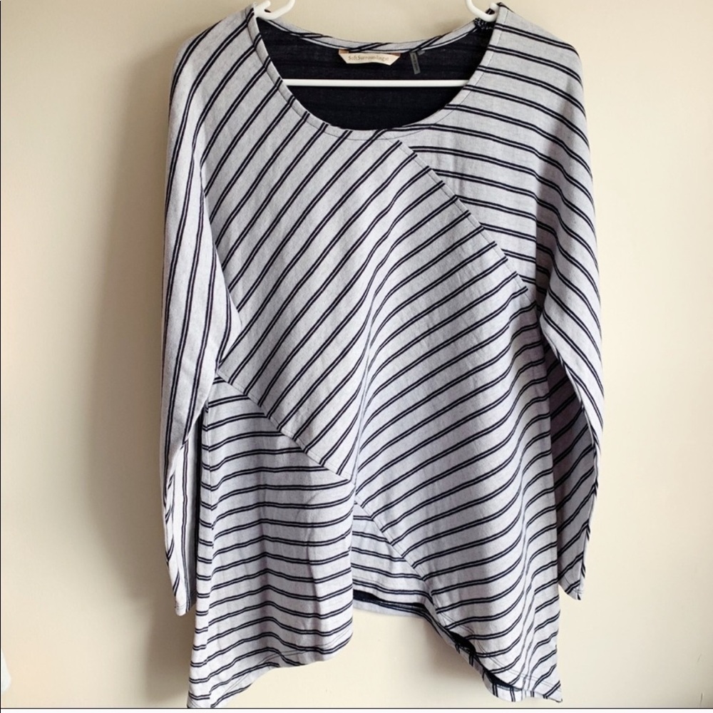 Soft Surroundings Nathalie Striped Oversized Top